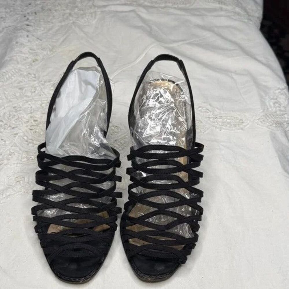 Stuart Weitzman Black Strappy Sandals